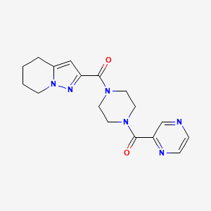 Pyrazin-2-yl(4-(4,5,6,7-tetrahydropyrazolo[1,5-a]pyridine-2-carbonyl)piperazin-1-yl)methanone