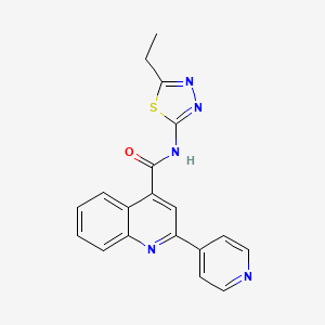 N-(5-ethyl-1,3,4-thiadiazol-2-yl)-2-(pyridin-4-yl)quinoline-4-carboxamide