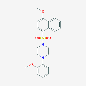1-[(4-Methoxynaphthyl)sulfonyl]-4-(2-methoxyphenyl)piperazine