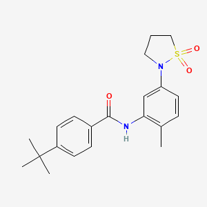 4-tert-butyl-N-[5-(1,1-dioxidoisothiazolidin-2-yl)-2-methylphenyl]benzamide