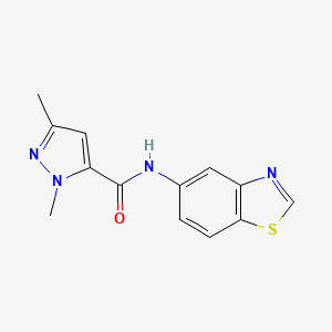N-(benzo[d]thiazol-5-yl)-1,3-dimethyl-1H-pyrazole-5-carboxamide