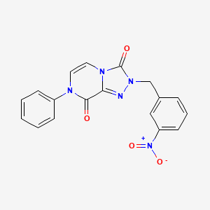 molecular formula C18H13N5O4 B2627015 2-(3-nitrobenzyl)-7-phenyl-[1,2,4]triazolo[4,3-a]pyrazine-3,8(2H,7H)-dione CAS No. 2034354-87-3