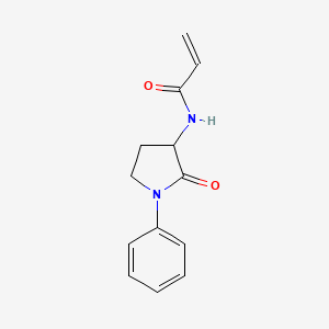 molecular formula C13H14N2O2 B2627022 N-(2-Oxo-1-phenylpyrrolidin-3-yl)prop-2-enamide CAS No. 2174151-63-2