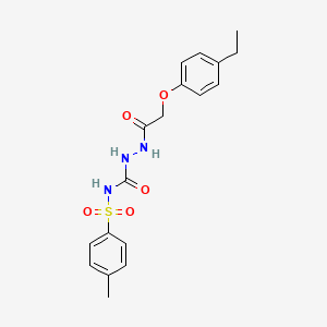 molecular formula C18H21N3O5S B2627024 1-(2-(4-Ethylphenoxy)acetyl)-4-((4-methylphenyl)sulfonyl)semicarbazide CAS No. 1024439-41-5