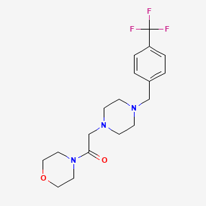 molecular formula C18H24F3N3O2 B2627031 4-((4-(4-(三氟甲基)苄基)-1-哌嗪基)乙酰)吗啉 CAS No. 329701-88-4