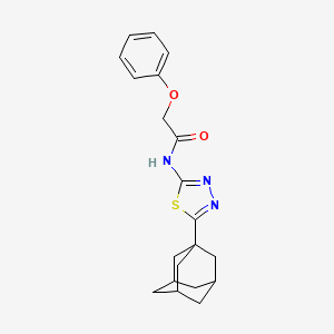 molecular formula C20H23N3O2S B2627060 N-[5-(1-adamantyl)-1,3,4-thiadiazol-2-yl]-2-phenoxyacetamide CAS No. 392244-07-4