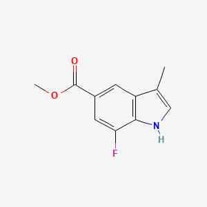 molecular formula C11H10FNO2 B2627063 methyl7-fluoro-3-methyl-1H-indole-5-carboxylate CAS No. 2106766-32-7