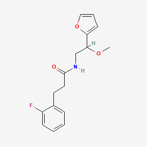molecular formula C16H18FNO3 B2627080 3-(2-fluorophenyl)-N-(2-(furan-2-yl)-2-methoxyethyl)propanamide CAS No. 1795196-09-6