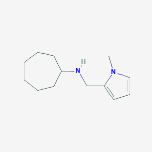 molecular formula C13H22N2 B262710 N-((1-methyl-1H-pyrrol-2-yl)methyl)cycloheptanamine 