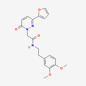 molecular formula C20H21N3O5 B2627133 N-[2-(3,4-dimethoxyphenyl)ethyl]-2-[3-(furan-2-yl)-6-oxo-1,6-dihydropyridazin-1-yl]acetamide CAS No. 899752-38-6