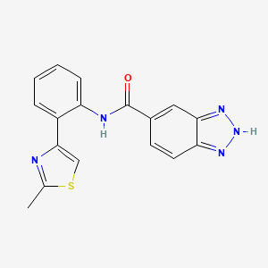 molecular formula C17H13N5OS B2627145 N-(2-(2-methylthiazol-4-yl)phenyl)-1H-benzo[d][1,2,3]triazole-5-carboxamide CAS No. 1797722-10-1
