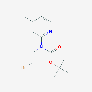 molecular formula C13H19BrN2O2 B2627211 Tert-butyl N-(2-bromoethyl)-N-(4-methylpyridin-2-yl)carbamate CAS No. 1260781-52-9