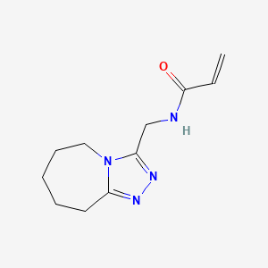 molecular formula C11H16N4O B2627235 N-({5H,6H,7H,8H,9H-[1,2,4]triazolo[4,3-a]azepin-3-yl}methyl)prop-2-enamide CAS No. 2175508-02-6