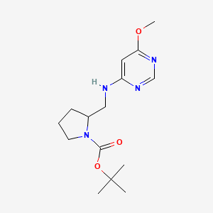 molecular formula C15H24N4O3 B2627259 tert-Butyl 2-(((6-methoxypyrimidin-4-yl)amino)methyl)pyrrolidine-1-carboxylate CAS No. 1353989-81-7