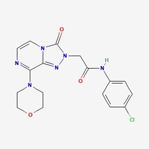 B2627307 N-(4-chlorophenyl)-2-(8-morpholino-3-oxo-[1,2,4]triazolo[4,3-a]pyrazin-2(3H)-yl)acetamide CAS No. 1251569-11-5