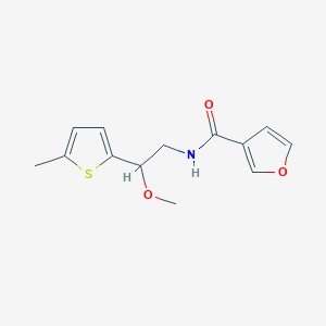 molecular formula C13H15NO3S B2627319 N-[2-Methoxy-2-(5-methylthiophen-2-YL)ethyl]furan-3-carboxamide CAS No. 1448047-91-3