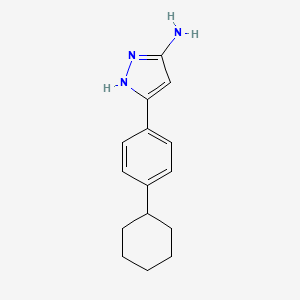 molecular formula C15H19N3 B2627320 3-(4-cyclohexylphenyl)-1H-pyrazol-5-amine CAS No. 501902-73-4