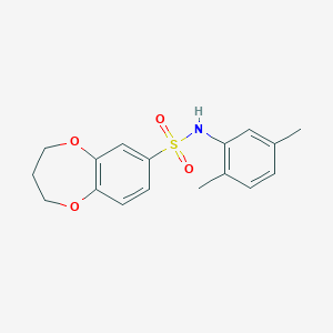 molecular formula C17H19NO4S B2627325 N-(2,5-dimethylphenyl)-3,4-dihydro-2H-1,5-benzodioxepine-7-sulfonamide CAS No. 941053-21-0