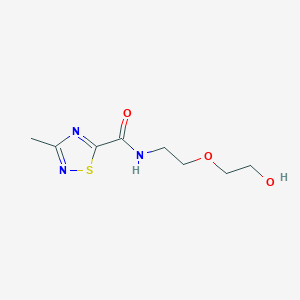 molecular formula C8H13N3O3S B2627329 N-[2-(2-Hydroxyethoxy)ethyl]-3-methyl-1,2,4-thiadiazole-5-carboxamide CAS No. 1448044-23-2