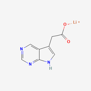 molecular formula C8H6LiN3O2 B2627335 Lithium;2-(7H-pyrrolo[2,3-d]pyrimidin-5-yl)acetate CAS No. 2470438-52-7