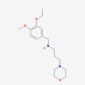 molecular formula C17H28N2O3 B262735 N-(3-ethoxy-4-methoxybenzyl)-3-(morpholin-4-yl)propan-1-amine 