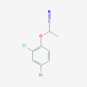 molecular formula C9H7BrClNO B2627370 2-(4-Bromo-2-chlorophenoxy)propanenitrile CAS No. 951920-69-7