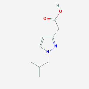 molecular formula C9H14N2O2 B2627372 2-(1-Isobutyl-1H-pyrazol-3-yl)acetic acid CAS No. 1782284-08-5