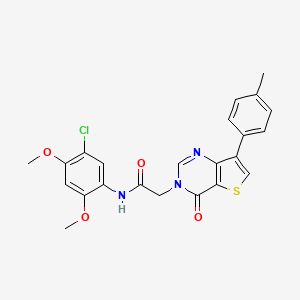 molecular formula C23H20ClN3O4S B2627390 N-(5-chloro-2,4-dimethoxyphenyl)-2-[7-(4-methylphenyl)-4-oxo-3H,4H-thieno[3,2-d]pyrimidin-3-yl]acetamide CAS No. 1207056-12-9