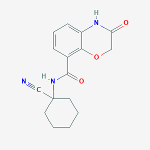 molecular formula C16H17N3O3 B2627423 n-(1-Cyanocyclohexyl)-3-oxo-3,4-dihydro-2h-1,4-benzoxazine-8-carboxamide CAS No. 2134123-88-7