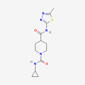 molecular formula C13H19N5O2S B2627433 N1-cyclopropyl-N4-(5-methyl-1,3,4-thiadiazol-2-yl)piperidine-1,4-dicarboxamide CAS No. 1219844-46-8