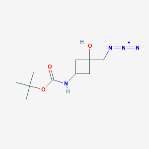 tert-butyl N-[3-(azidomethyl)-3-hydroxycyclobutyl]carbamate