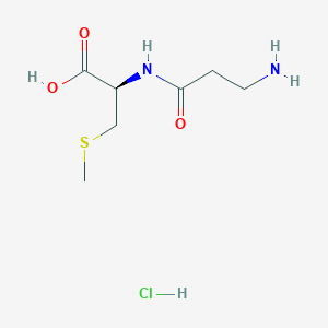 (2R)-2-(3-Aminopropanoylamino)-3-methylsulfanylpropanoic acid;hydrochloride