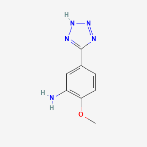 molecular formula C8H9N5O B2627477 2-methoxy-5-(2H-tetrazol-5-yl)aniline CAS No. 383870-78-8