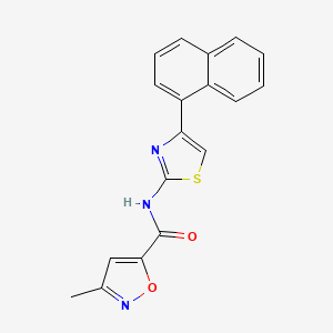 3-methyl-N-(4-(naphthalen-1-yl)thiazol-2-yl)isoxazole-5-carboxamide