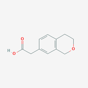 molecular formula C11H12O3 B2627493 2-(Isochroman-7-yl)acetic acid CAS No. 1028666-38-7