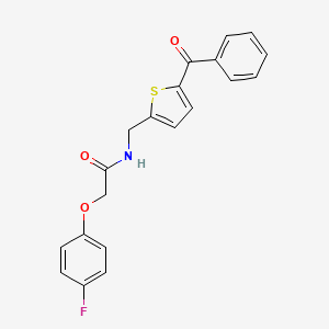 molecular formula C20H16FNO3S B2627498 N-[(5-benzoylthiophen-2-yl)methyl]-2-(4-fluorophenoxy)acetamide CAS No. 1797282-10-0