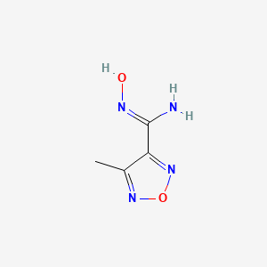 molecular formula C4H6N4O2 B2627504 N'-hydroxy-4-methyl-1,2,5-oxadiazole-3-carboximidamide CAS No. 890091-64-2