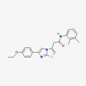 molecular formula C23H23N3O2S B2627539 N-(2,3-dimethylphenyl)-2-[6-(4-ethoxyphenyl)imidazo[2,1-b][1,3]thiazol-3-yl]acetamide CAS No. 897462-36-1