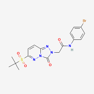 molecular formula C17H18BrN5O4S B2627622 N-(4-bromophenyl)-2-[6-(2-methylpropane-2-sulfonyl)-3-oxo-2H,3H-[1,2,4]triazolo[4,3-b]pyridazin-2-yl]acetamide CAS No. 1105227-20-0