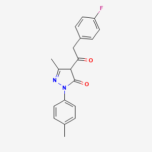 4-[2-(4-Fluorophenyl)acetyl]-5-methyl-2-(4-methylphenyl)-4H-pyrazol-3-one