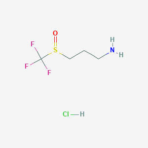 3-(Trifluoromethylsulfinyl)propan-1-amine;hydrochloride