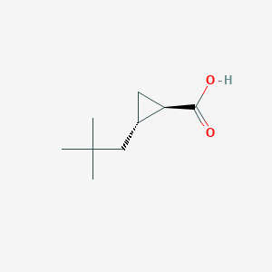 molecular formula C9H16O2 B2627673 rac-(1R,2S)-2-(2,2-dimethylpropyl)cyclopropane-1-carboxylic acid CAS No. 21794-07-0