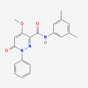 molecular formula C20H19N3O3 B2627676 N-(3,5-dimethylphenyl)-4-methoxy-6-oxo-1-phenyl-1,6-dihydropyridazine-3-carboxamide CAS No. 1004640-08-7