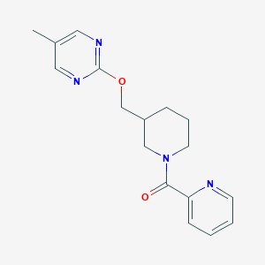 B2627701 [3-[(5-Methylpyrimidin-2-yl)oxymethyl]piperidin-1-yl]-pyridin-2-ylmethanone CAS No. 2379984-52-6