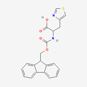 molecular formula C21H18N2O4S B2627723 Fmoc-D-3-(4-Thiazolyl)-alanine CAS No. 1696377-69-1; 205528-32-1; 205528-33-2