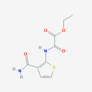 molecular formula C9H10N2O4S B2627741 Ethyl [(3-carbamoylthiophen-2-yl)carbamoyl]formate CAS No. 68746-57-6