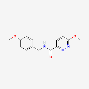 molecular formula C14H15N3O3 B2627755 6-methoxy-N-[(4-methoxyphenyl)methyl]pyridazine-3-carboxamide CAS No. 1251671-13-2