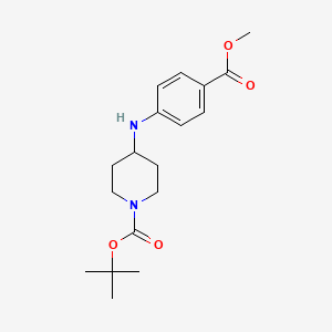 molecular formula C18H26N2O4 B2627771 Tert-butyl 4-(4-(methoxycarbonyl)phenylamino)piperidine-1-carboxylate CAS No. 856933-11-4