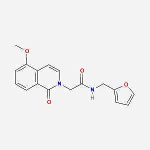 molecular formula C17H16N2O4 B2627788 N-[(furan-2-yl)methyl]-2-(5-methoxy-1-oxo-1,2-dihydroisoquinolin-2-yl)acetamide CAS No. 868223-70-5