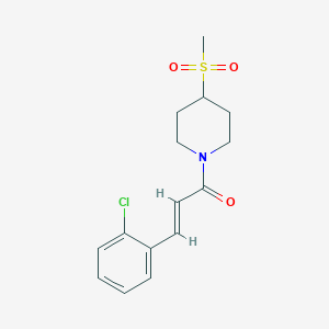 (E)-3-(2-chlorophenyl)-1-(4-(methylsulfonyl)piperidin-1-yl)prop-2-en-1-one